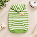 Striped Bubble Hem Dog Hoodie