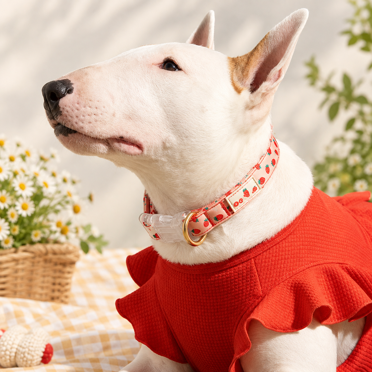 Strawberry Flutter Dog Dress
