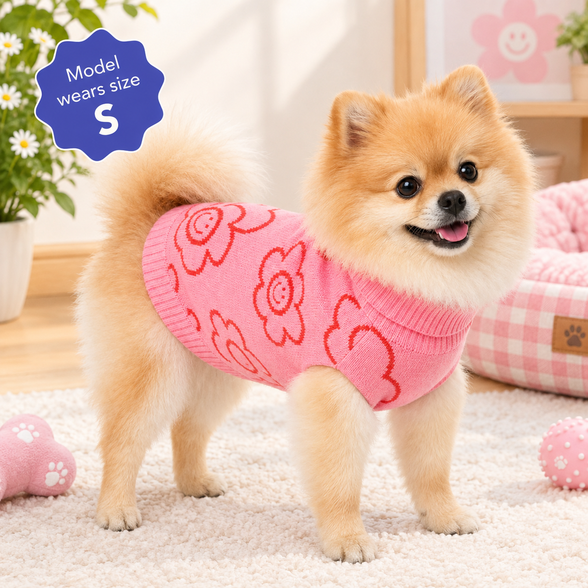 Smiling Daisy Dog Sweater