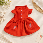 Strawberry Flutter Dog Dress