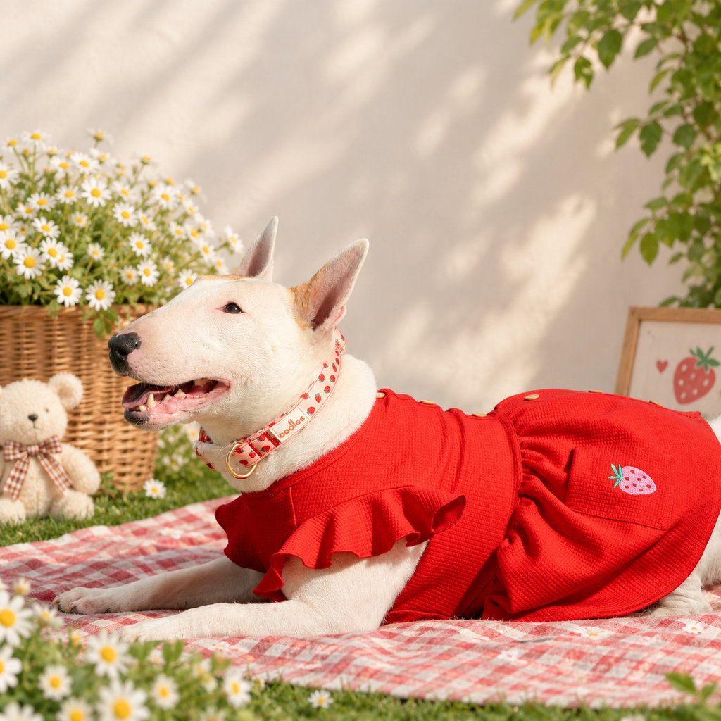 Strawberry Flutter Dog Dress