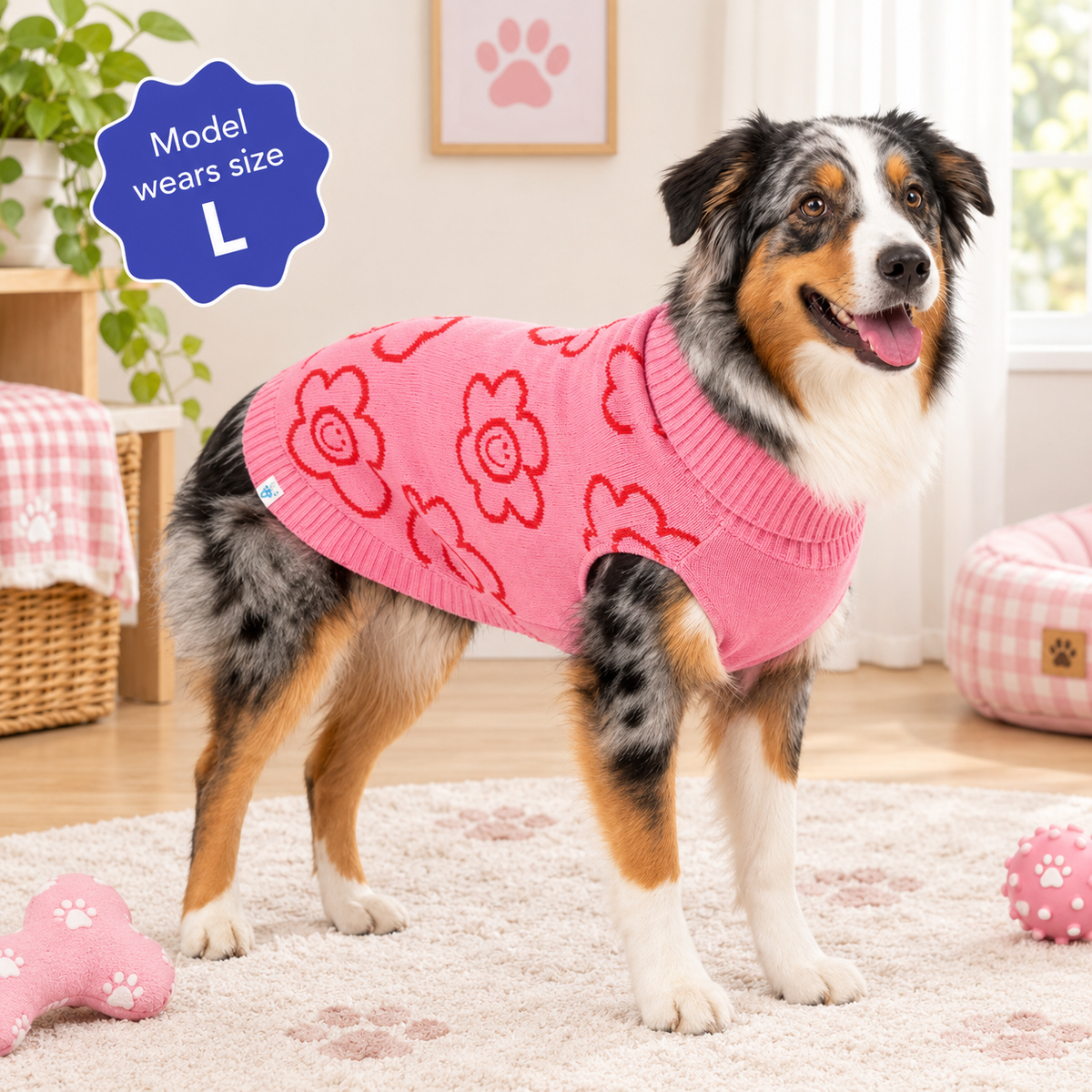 Smiling Daisy Dog Sweater